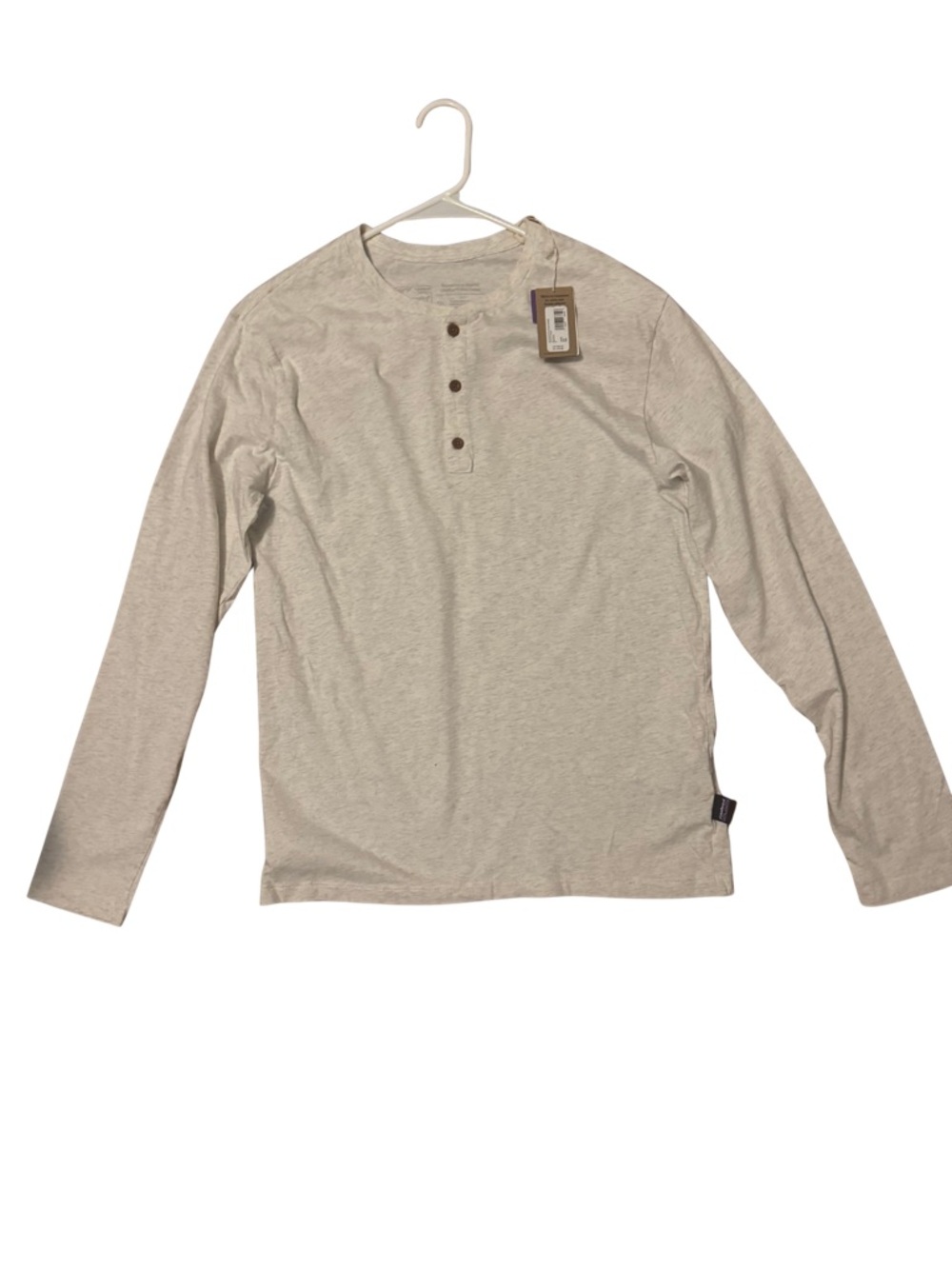 Patagonia Men's Lightweight Henley Long Sleeve Shirt - Light Beige NWT